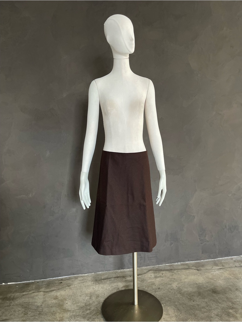 J.Crew Chocolate Wool Cashmere A-Line Skirt 2 | The Quiet Crossing